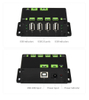 HUB USB de grado industrial, 4 puertos USB 3.2 extensibles, hosts duales conmutables, protecciones múltiples