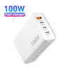Cargador de pared USB C, 100W PD 3.0 PPS Cargador rápido GaN III de 4 puertos Estación de carga tipo C Adaptador de corriente plegable Bloque de cargador de viaje