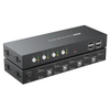 Hdmi Arc Extractor Kvm Switch Displayport 4k Usb 2 6 Conmutadores Kvm bidireccionales de 4 puertos Monitor dual