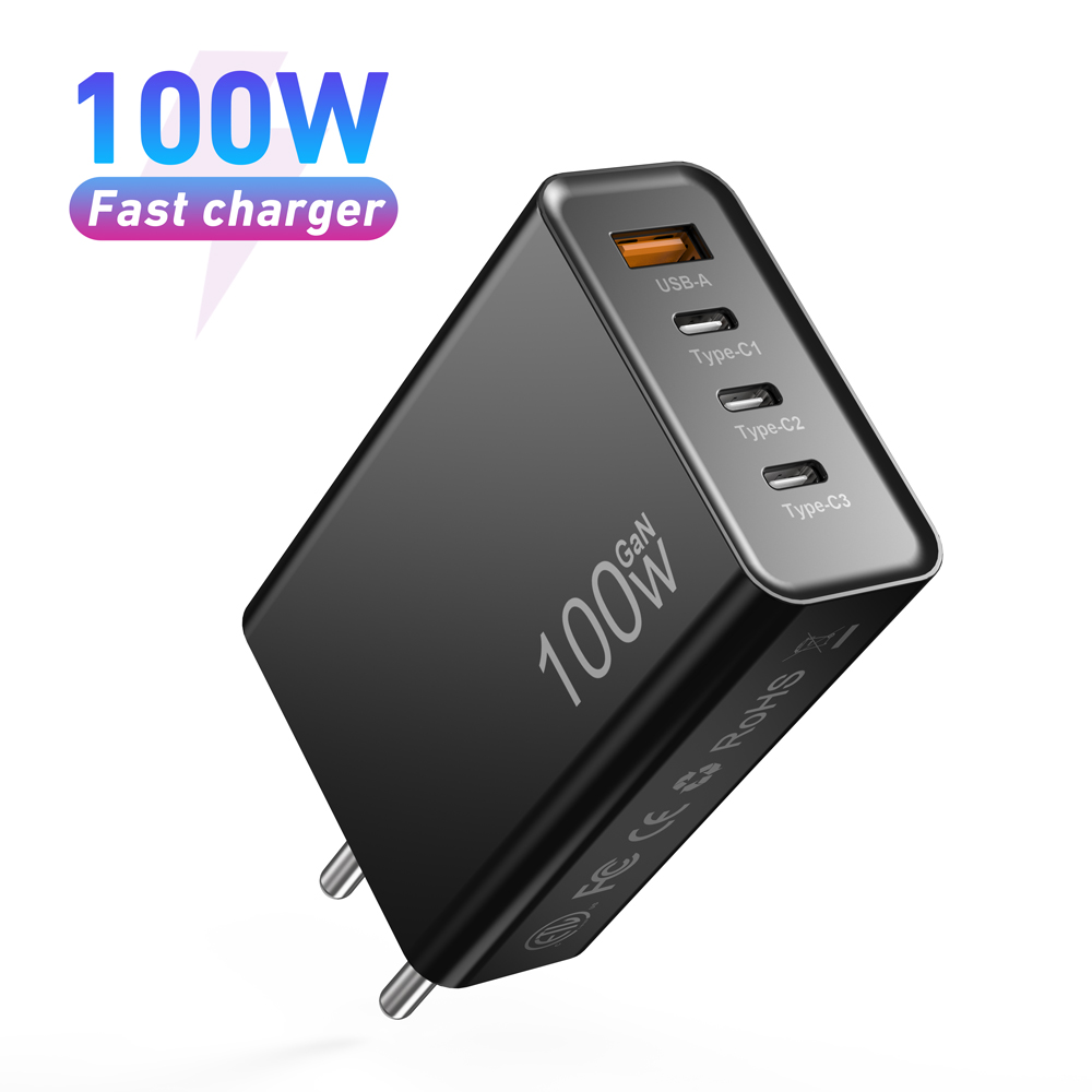 Adaptador de corriente compacto plegable del cargador de pared del cargador de 100W USB C GaN