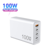 Cargador de pared USB C, 100W PD 3.0 PPS Cargador rápido GaN III de 4 puertos Estación de carga tipo C Adaptador de corriente plegable Bloque de cargador de viaje