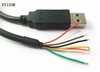 TTL-232R-3V3-WE/TTL-232R-5V-WE Cable adaptador serie USB a TTL con controlador integrado, 3,3 V, 5 V, extremo de cable