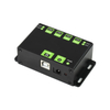 HUB USB de grado industrial, 4 puertos USB 3.2 extensibles, hosts duales conmutables, protecciones múltiples