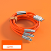Cable de carga múltiple universal 3 en 1 cable de carga múltiple USB de carga rápida de 120W 6A 