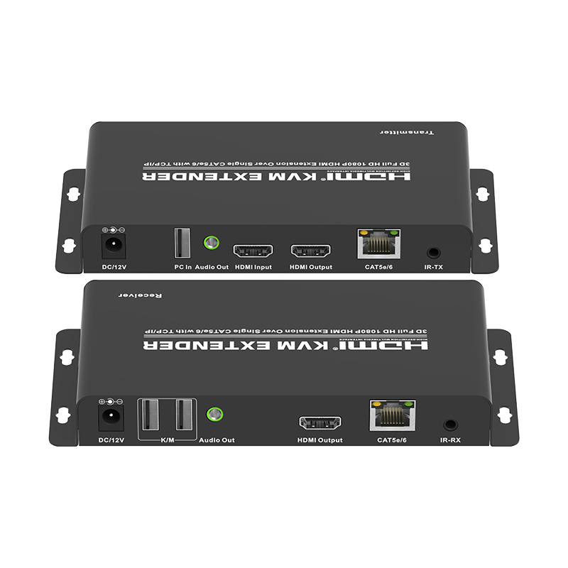 PII-51200(HDMI1.3 200m KVM)Kit extensor HDMI sobre Cat6, soporte KVM, 4K 60Hz, 4:4:4, USB/IR, PoC, HDR, HDCP 2.2