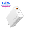 Cargador USB C de 140W, cargador para Mac Book Pro, Nexode PD3.1 PPS plegable, cargador de pared rápido para ordenador portátil GaN de 3 puertos, adaptador de corriente