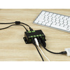 HUB USB de grado industrial, 4 puertos USB 3.2 extensibles, hosts duales conmutables, protecciones múltiples