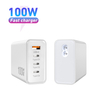 Cargador de pared USB C, 100W PD 3.0 PPS Cargador rápido GaN III de 4 puertos Estación de carga tipo C Adaptador de corriente plegable Bloque de cargador de viaje