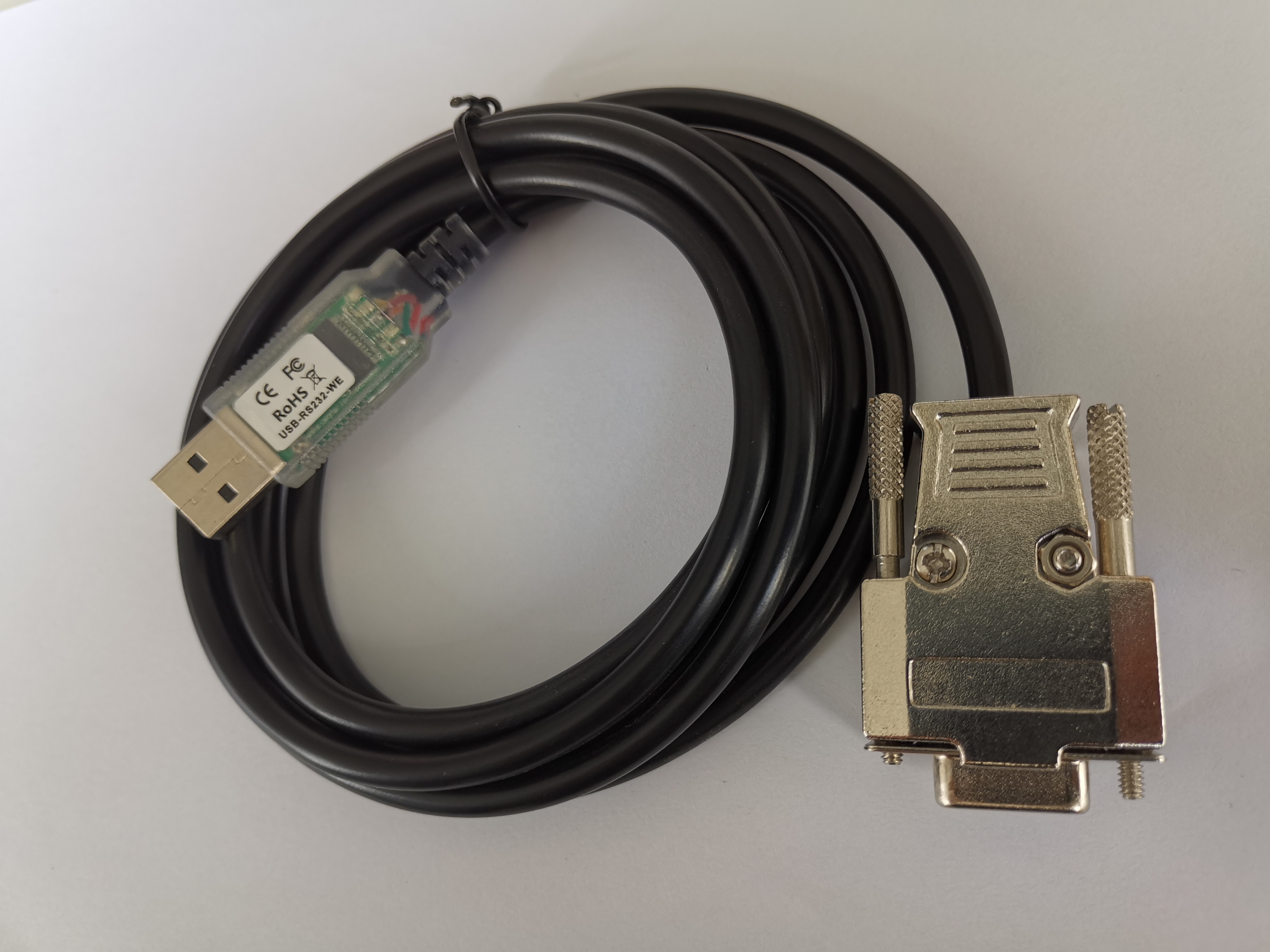 Cable adaptador USB a serie FTDI Chipset con puerto RS232 DB9 macho y hembra 