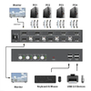 Hdmi Arc Extractor Kvm Switch Displayport 4k Usb 2 6 Conmutadores Kvm bidireccionales de 4 puertos Monitor dual