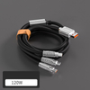 Cable de carga múltiple universal 3 en 1 cable de carga múltiple USB de carga rápida de 120W 6A 