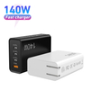 140-165W USB C Cargador rápido GaN PD USB C Estación de carga Bloque Hub Enchufe Adaptador de corriente para computadora portátil