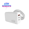  Cargador USB C de 65 W, bloque de cargador rápido GaN de 3 puertos Nexode, cargador plegable compacto