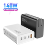 140-165W USB C Cargador rápido GaN PD USB C Estación de carga Bloque Hub Enchufe Adaptador de corriente para computadora portátil