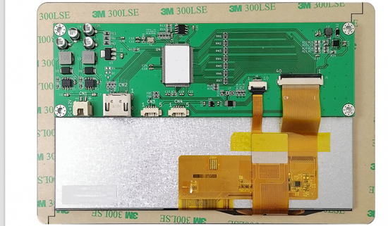 LCD a todo color personalizado de 7,0 pulgadas con resolución de 800x480 con solución CTP y HDMI para HMI