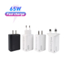  Cargador USB C de 65 W, bloque de cargador rápido GaN de 3 puertos Nexode, cargador plegable compacto