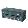 Conmutador KVM HDMI de doble monitor, 4 puertos, 4k, 60hz, conmutadores KVM